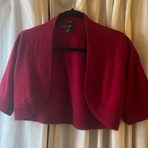 INC International Concepts Burgundy Cashmere Bolero sweater